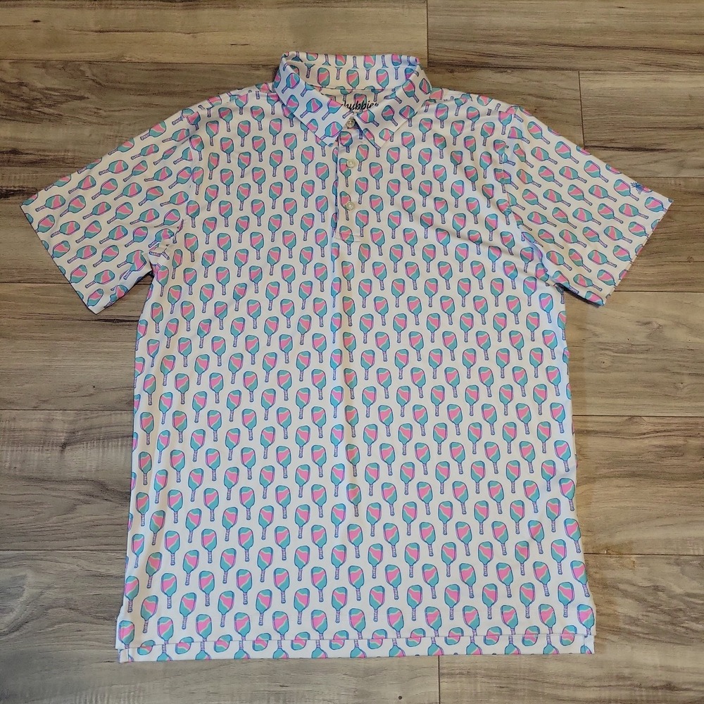 Chubbies Performance Polo Shirt Mens Meduim Muilticolor Short Sleeve